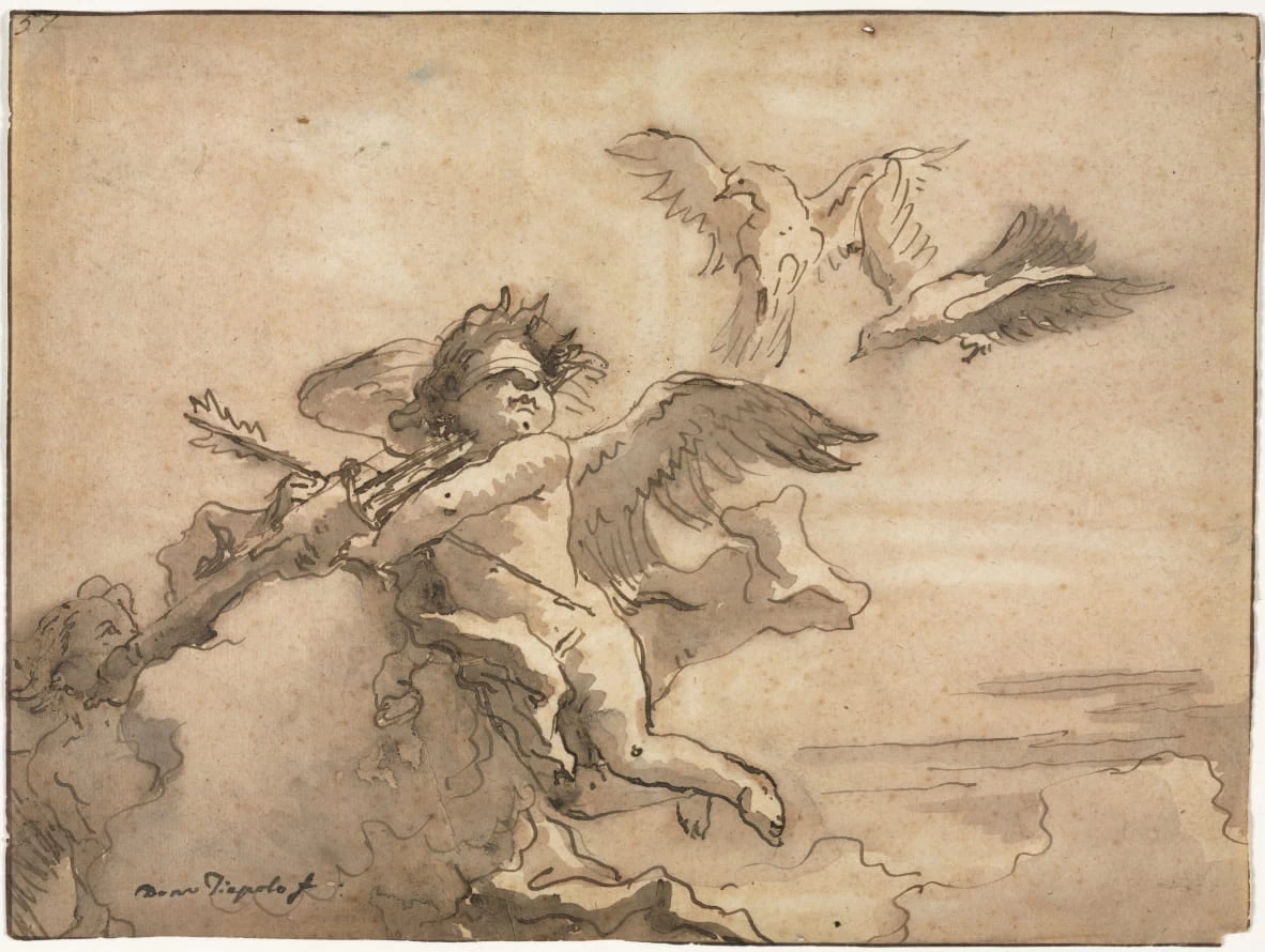 Cupido bendato e due colombe - Cleveland Museum of Art